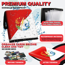 Load image into Gallery viewer, 440 Card Binder 4 Pocke 3-Ring Trading Card Binder with 55 Page Removable Sleeves, High Storage Trading Card Holder Collection Card Album Carrying Organizer Case for TCG Cards-red
