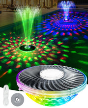 Load image into Gallery viewer, Solar Pool Fountain with Light Show,2026 Upgraded Large Solar Pool Water Fountain, 2 Spray Modes Floating Pool Fountain for Above Ground Pool,Solar Floating Fountain Pump for Pool Pond(White)-1PK
