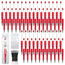 Load image into Gallery viewer, DASTTUIS 150 Pieces DIY Beadable Pens Kit - 50 plastic Beadable Pens Bulk, Refills &amp; pen bags Included - Beaded Pens Black Ink Ballpoint Cute Pens（Red）
