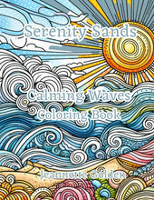 Load image into Gallery viewer, Calming Waves Coloring Book Serenity Sands

