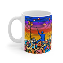 Load image into Gallery viewer, Beach Vibes Retro Concert #10 Ceramic 11oz Mug AI Artwork
