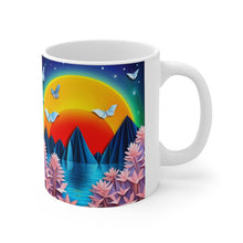 Load image into Gallery viewer, Origami butterflies 1 Mug 11oz mug AI-Generated Artwork
