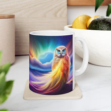 Load image into Gallery viewer, Beautiful Owl Standing in a Sea of Colors #7 Mug 11oz mug AI-Generated Artwork
