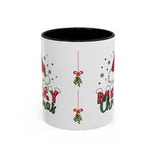 Load image into Gallery viewer, Mug - Merry Christmas Santa Hat Accent Coffee Mug (11, 15oz)
