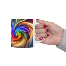 Load image into Gallery viewer, Bright Rainbow Swirls in Motion #9 Mug 11oz mug AI-Generated Artwork
