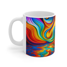 Load image into Gallery viewer, Tye Dye Swirls &amp; Ripples #5 Ceramic 11oz AI Decorative Mug
