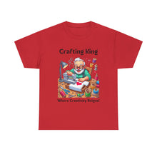Load image into Gallery viewer, Crafting King: Where Creativity Reigns, Grandpa T-Shirt Designing Cotton Classic

