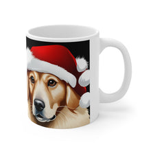 Load image into Gallery viewer, Fancy Golden Retriever #12 Christmas Vibes Ceramic Mug 11oz Design Mirrored Images
