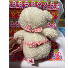 Load image into Gallery viewer, 1993 Dankin Fleece Lamb Curly Plush Stuffed Animal Pink Dress
