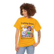 Load image into Gallery viewer, Crafting Queen: Where Creativity Reigns, T-Shirt Designing 100% Cotton Classic
