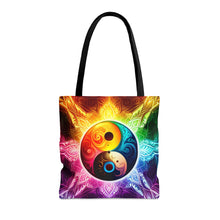 Load image into Gallery viewer, Ying Infinite Beauty Electricity Fusion of Colors #6 Tote Bag AI Artwork 100% Polyester
