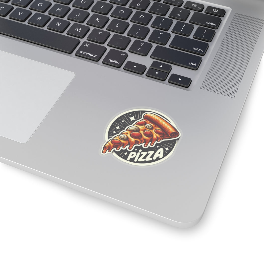 Midnight Pizza Slice Foodie Vinyl Stickers, Laptop, Water Bottle, Journal #6