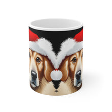 Load image into Gallery viewer, Fancy Golden Retriever #12 Christmas Vibes Ceramic Mug 11oz Design Mirrored Images
