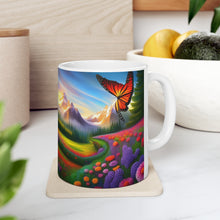 Load image into Gallery viewer, Colorful Monarch Butterflies #2 Mug 11oz mug AI-Generated Artwork
