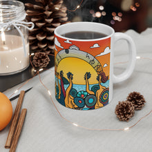 Load image into Gallery viewer, Beach Vibes Retro Concert #11 Ceramic 11oz Mug AI Artwork
