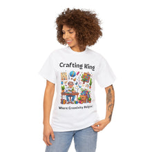 Load image into Gallery viewer, Crafting King: Where Creativity Reigns, Grandpa Sewing Cotton Classic T-shirt
