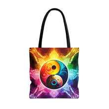 Load image into Gallery viewer, Ying Infinite Beauty Electricity Fusion of Colors #6 Tote Bag AI Artwork 100% Polyester
