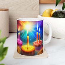 Load image into Gallery viewer, Happy Birthday Candles #15 Ceramic 11oz Mug AI-Generated Artwork
