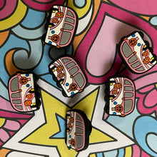 Load image into Gallery viewer, Peace Van Pinks - Retro 70s Boho Wish for Peace Groovy Hippie Shoe Charm
