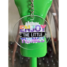 Load image into Gallery viewer, Enjoy The Little Things Women Inspirational Round Acrylic Keychains
