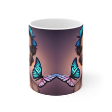 Load image into Gallery viewer, June Opal Birth Month Colors Fairies &amp; Butterflies #4 Mug 11oz mug AI-Generated Artwork

