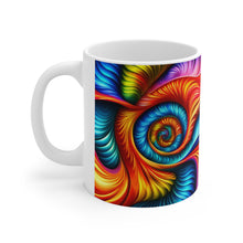 Load image into Gallery viewer, Tye Dye Swirls &amp; Ripples #9 Ceramic 11oz AI Decorative Mug
