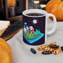 Load image into Gallery viewer, Lunar Full Moon Mushroom Planet Fantasy Air #4 Ceramic Mug 11oz AI Generated Artwork
