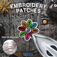 Load image into Gallery viewer, You are Unique Enough Worthy Loved Bible Verse Patch Flower Motivational Mental Health Final Iron On Embroidery Patch for Caps, Bags, Backpacks, Hat, Jackets, Uniform Gifts for Her Him 3 Inches
