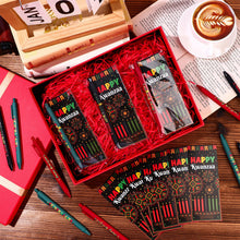 Load image into Gallery viewer, LTEIWFPE 30 Sets Happy Kwanzaa Ballpoint Pen Bookmarks Gifts Bulk African American Traditional Heritage Educational Prizes Party Favor for Students Teachers Classroom Office Supplies
