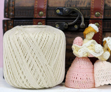 Load image into Gallery viewer, Threadart 100% Pure Cotton Crochet Thread - SIZE 3 - Color 17 - APRICOT - Size 10 and 3 - Singles and Bulk Packs Available
