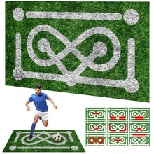 Load image into Gallery viewer, NELOMO 5ft×3ft Soccer Dribbling Training Turf - Portable Soccer Mastery Skill Practice Mat for Ball Control &amp; Footwork Drills - Tailored for Soccer Enthusiasts
