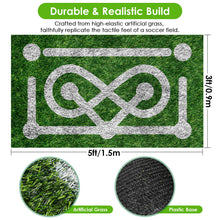 Load image into Gallery viewer, NELOMO 5ft×3ft Soccer Dribbling Training Turf - Portable Soccer Mastery Skill Practice Mat for Ball Control &amp; Footwork Drills - Tailored for Soccer Enthusiasts
