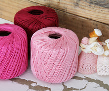 Load image into Gallery viewer, Threadart 100% Pure Cotton Crochet Thread - SIZE 3 - Color 17 - APRICOT - Size 10 and 3 - Singles and Bulk Packs Available
