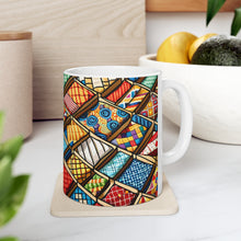 Load image into Gallery viewer, Old Fashion Quilt Anything Pattern #8 Mug 11oz mug AI-Generated Artwork
