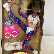 Load image into Gallery viewer, Mattel 1996 Atlanta Olympic Gymnast Barbie African American Doll #15124
