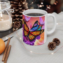 Load image into Gallery viewer, Colorful Monarch Butterflies #3 Mug 11oz mug AI-Generated Artwork
