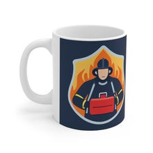 Load image into Gallery viewer, Professional Worker Firefighter #3 Ceramic 11oz Mug AI-Generated Artwork
