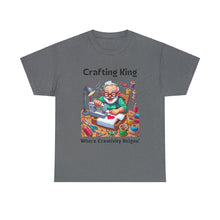 Load image into Gallery viewer, Crafting King: Where Creativity Reigns, Grandpa T-Shirt Designing Cotton Classic
