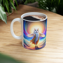 Load image into Gallery viewer, Beautiful Owl Standing in a Sea of Colors #5 Mug 11oz mug AI-Generated Artwork
