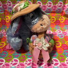 Load image into Gallery viewer, Disney Winnie the Pooh Eeyore Hat Easter Egg Flower Basket Plush Stuffed Animal
