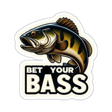 Load image into Gallery viewer, Bet Your Bass Fish Vinyl Stickers, Laptop, Gear, Outdoor Sports Fishing #2
