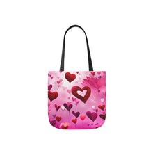 Load image into Gallery viewer, Pink Floating Hearts Fashion Graphic Print Trendy 100% Polyester Canvas Tote Bag #3
