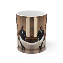 Load image into Gallery viewer, Traditional African American Culture Bride, Groom Best Man Jumping the Broom Dance Ceramic Mug 11oz AI Generated Image
