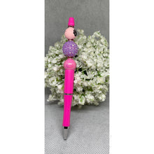 Load image into Gallery viewer, Pink Rose Bubblegum Lavendar  Shades of Pink Beaded Pens – Handmade Gifts
