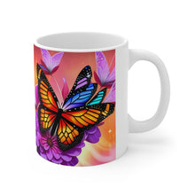 Load image into Gallery viewer, Colorful Monarch Butterflies #3 Mug 11oz mug AI-Generated Artwork
