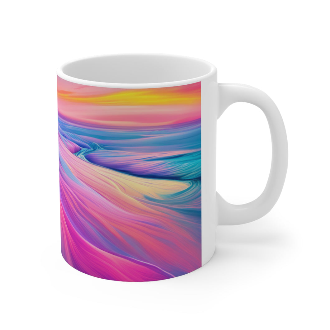 Pastel Sea-life Sunset #15 Ceramic Mug 11oz mug AI-Generated Artwork