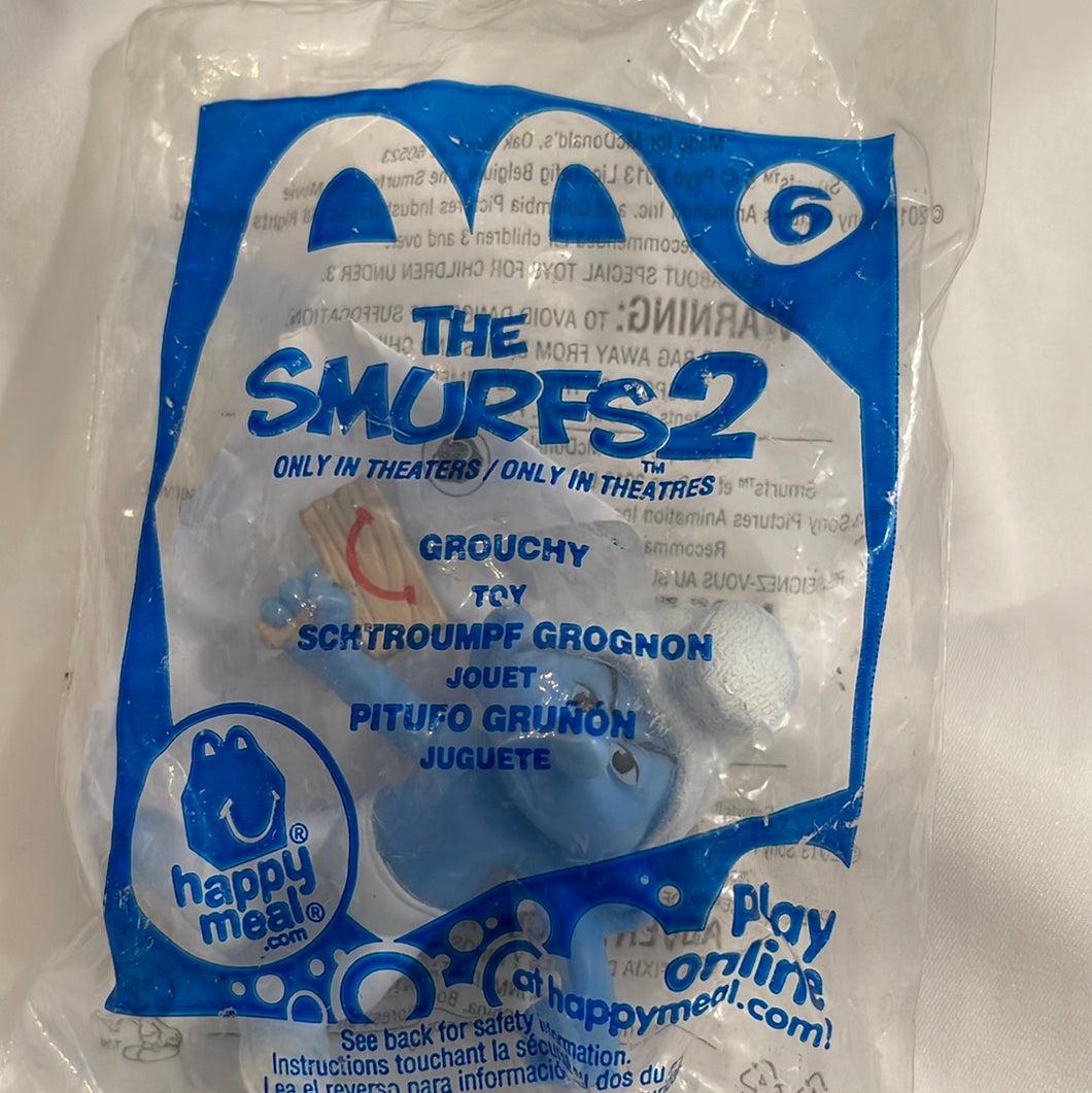 McDonald's 2013 The Smurfs 2 Movie Grouchy Toy #6