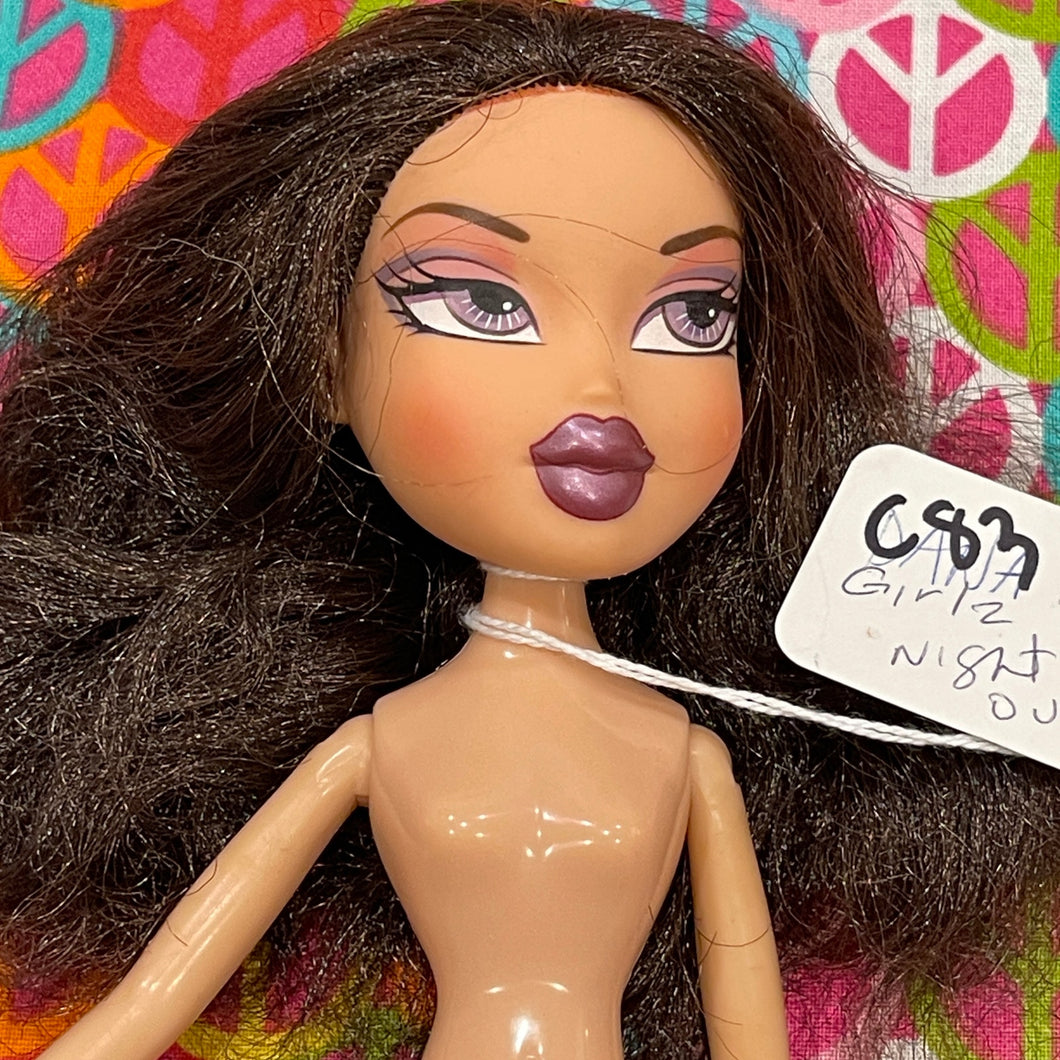 Bratz Head Gamez Dana Doll #C83 Lot 9 Nude Fashion Doll Only