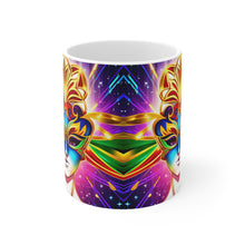 Load image into Gallery viewer, Mardi Gras Mask Ribbon #1 Mug  AI-Generated Artwork 11oz mug
