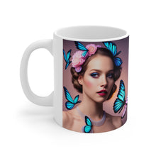 Load image into Gallery viewer, June Opal Birth Month Colors Fairies &amp; Butterflies #4 Mug 11oz mug AI-Generated Artwork
